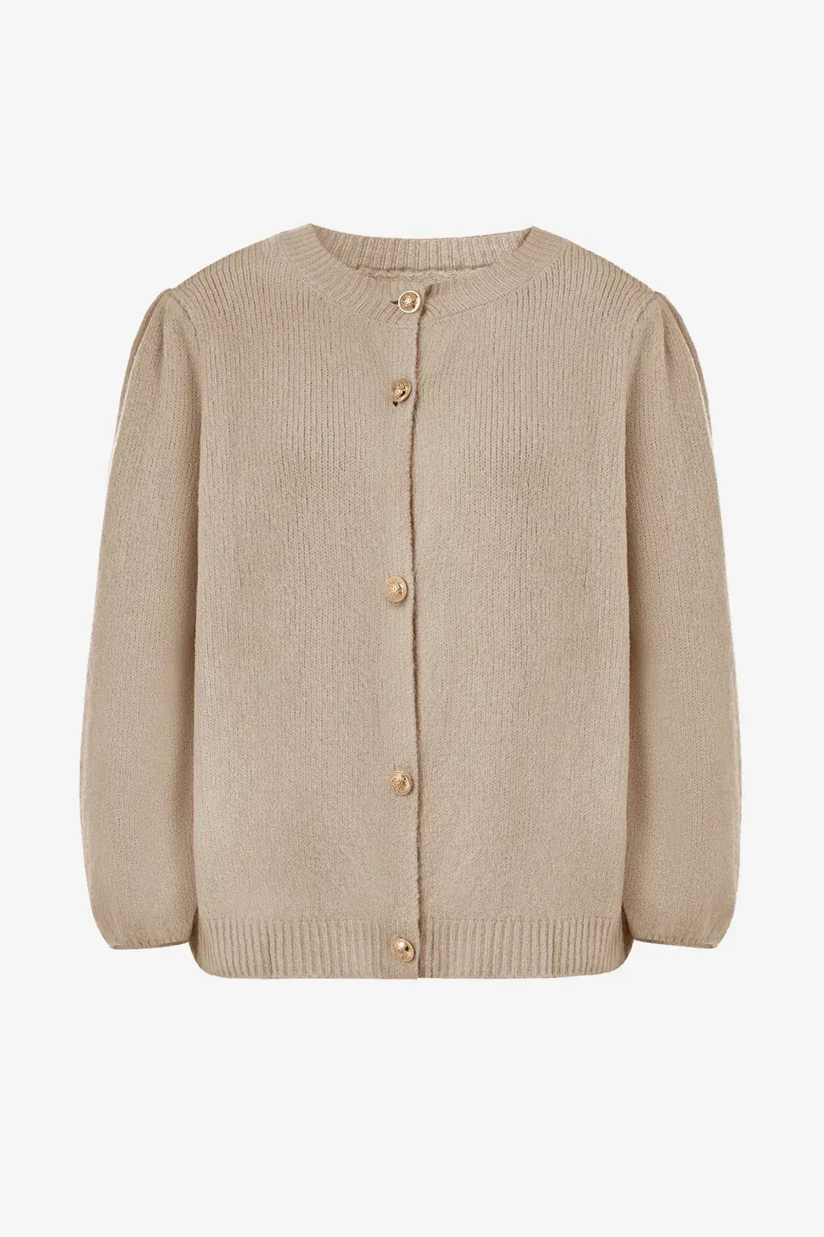 Cicybell womens khaki cardigan sweater front view