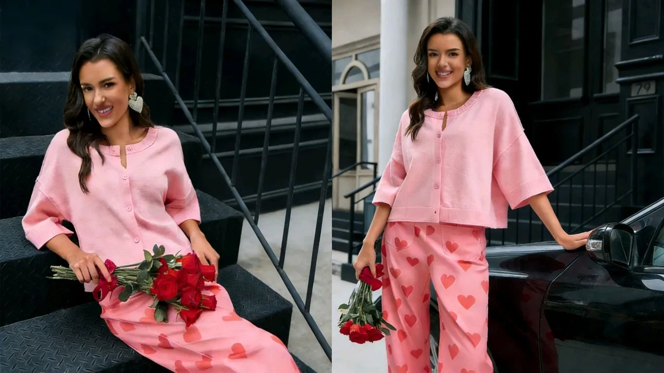 Cicybell coordinated ensemble, featuring soft fabric texture and smart casual style for versatile daily wear.