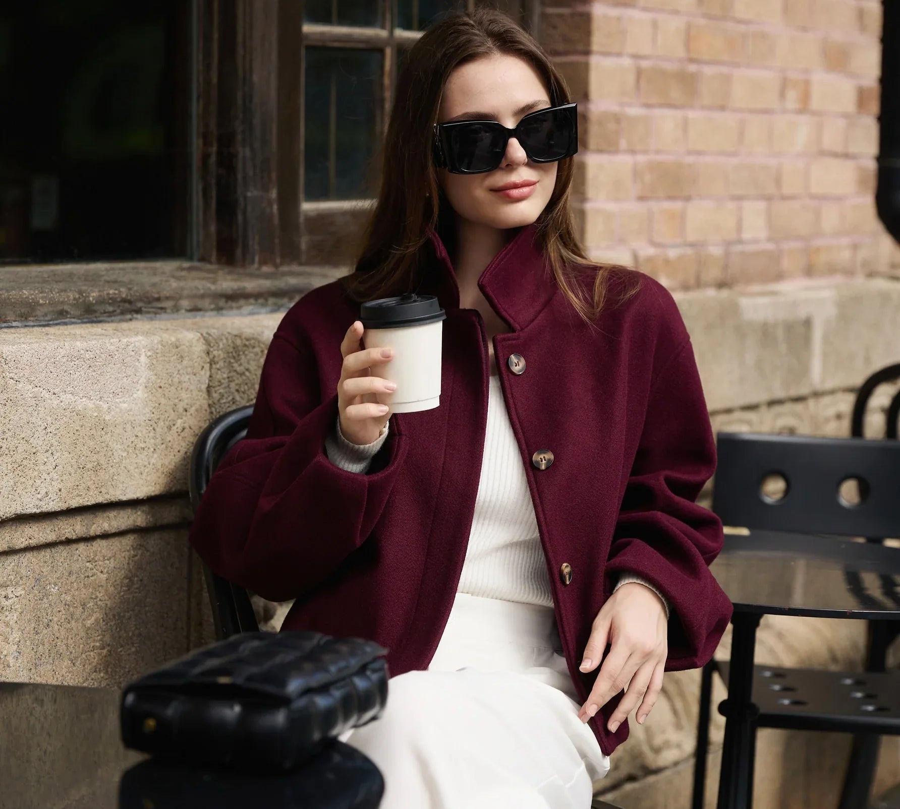 Mastering the Outerwear Game: Why a Burgundy Cropped Pea Coat is Your New Wardrobe Hero