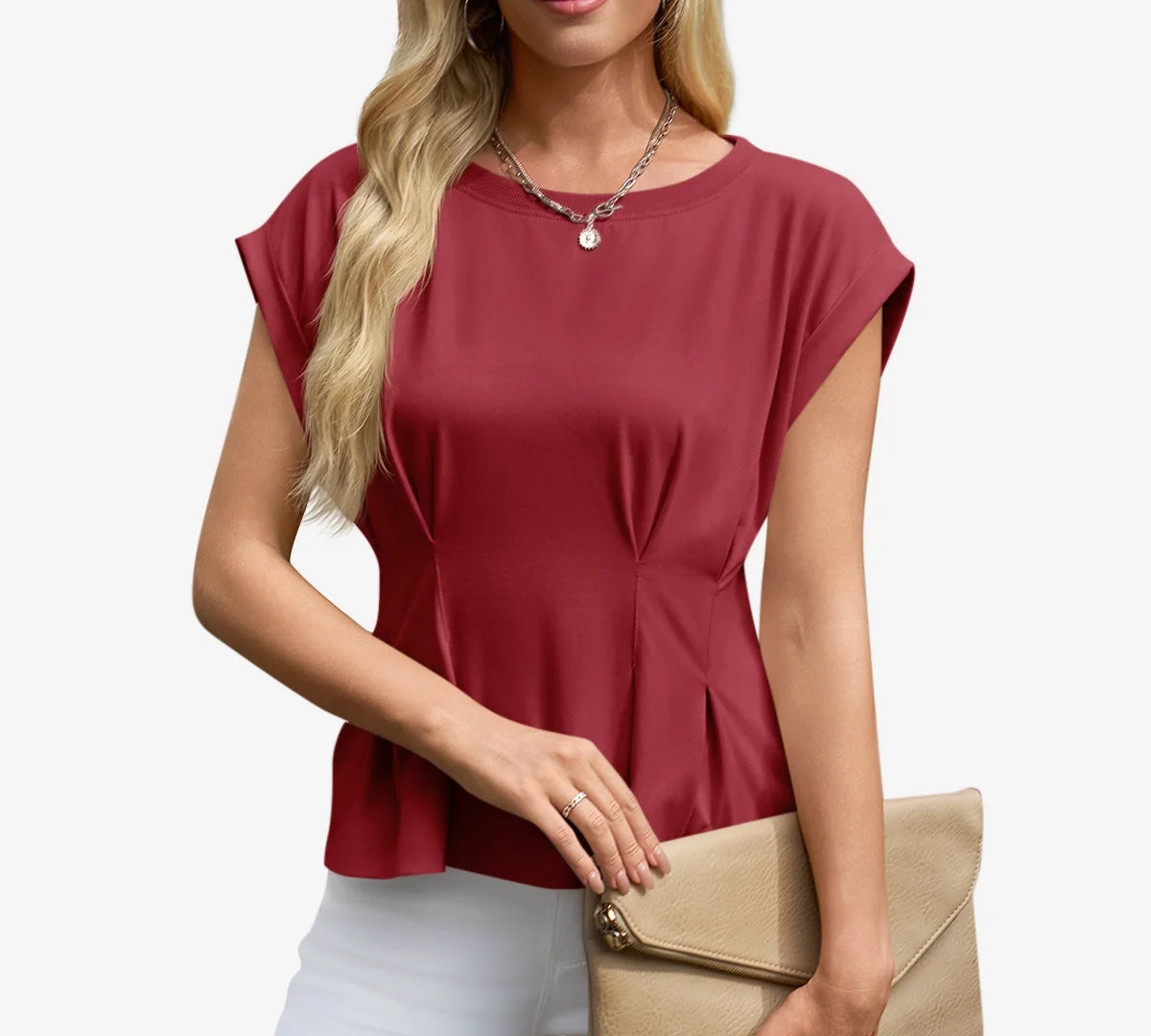 Womens Burgundy Cap Sleeve Tank Tops | CicyBell