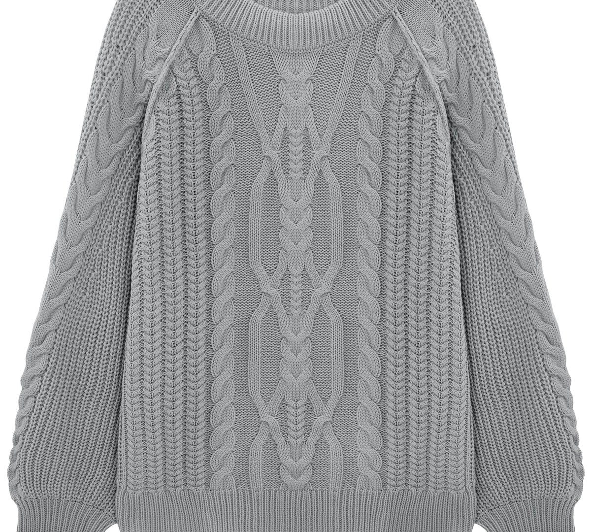 Cicy Bell Womens Gray Cable Sweaters