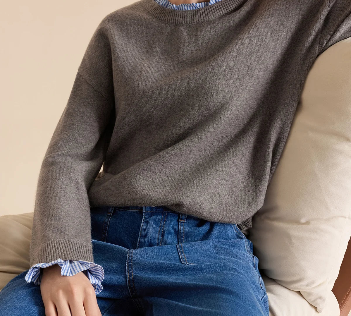 How to Style a Gray Sweater for Work: 6 Business Casual Outfit Ideas