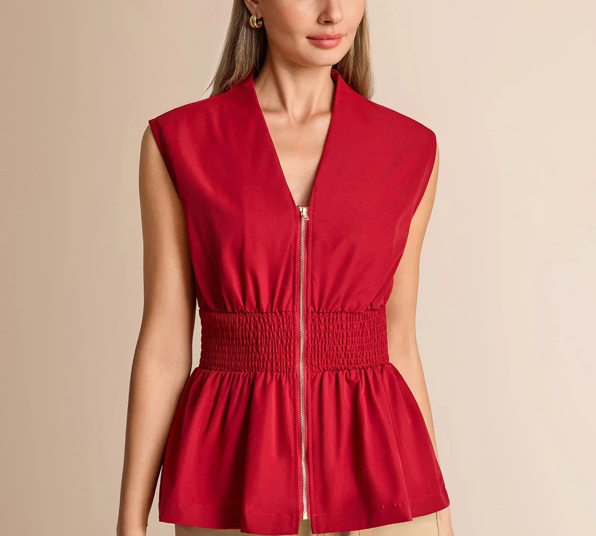 Command the Room: The Red Peplum Top You Need This Summer