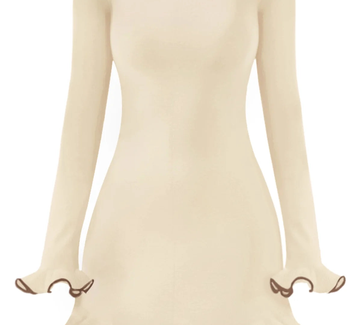 Cicy Bell Womens Apricot Ruffle Mini Dress