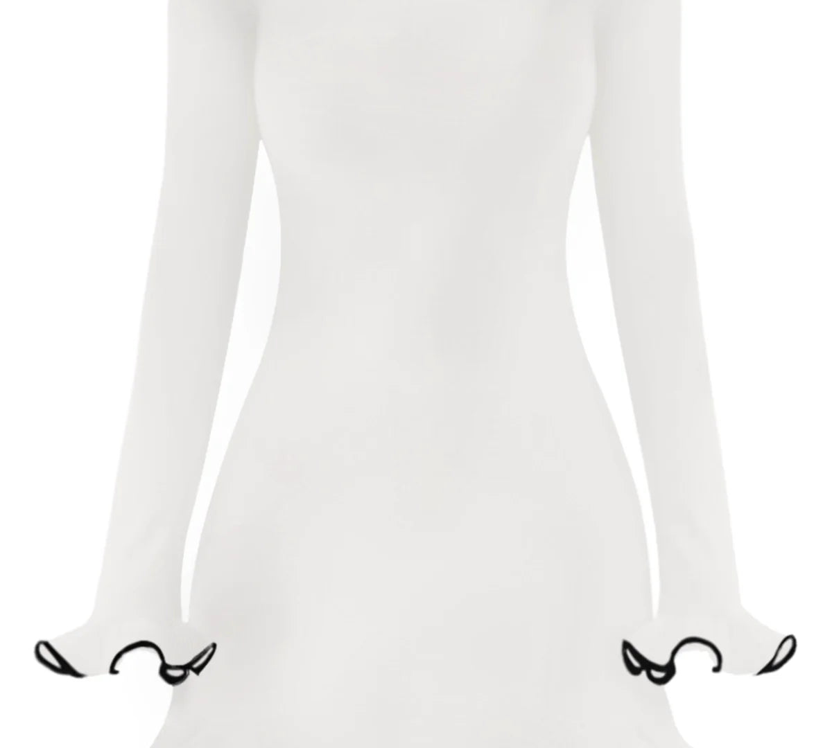 Cicy Bell Womens White Ruffle Mini Dress