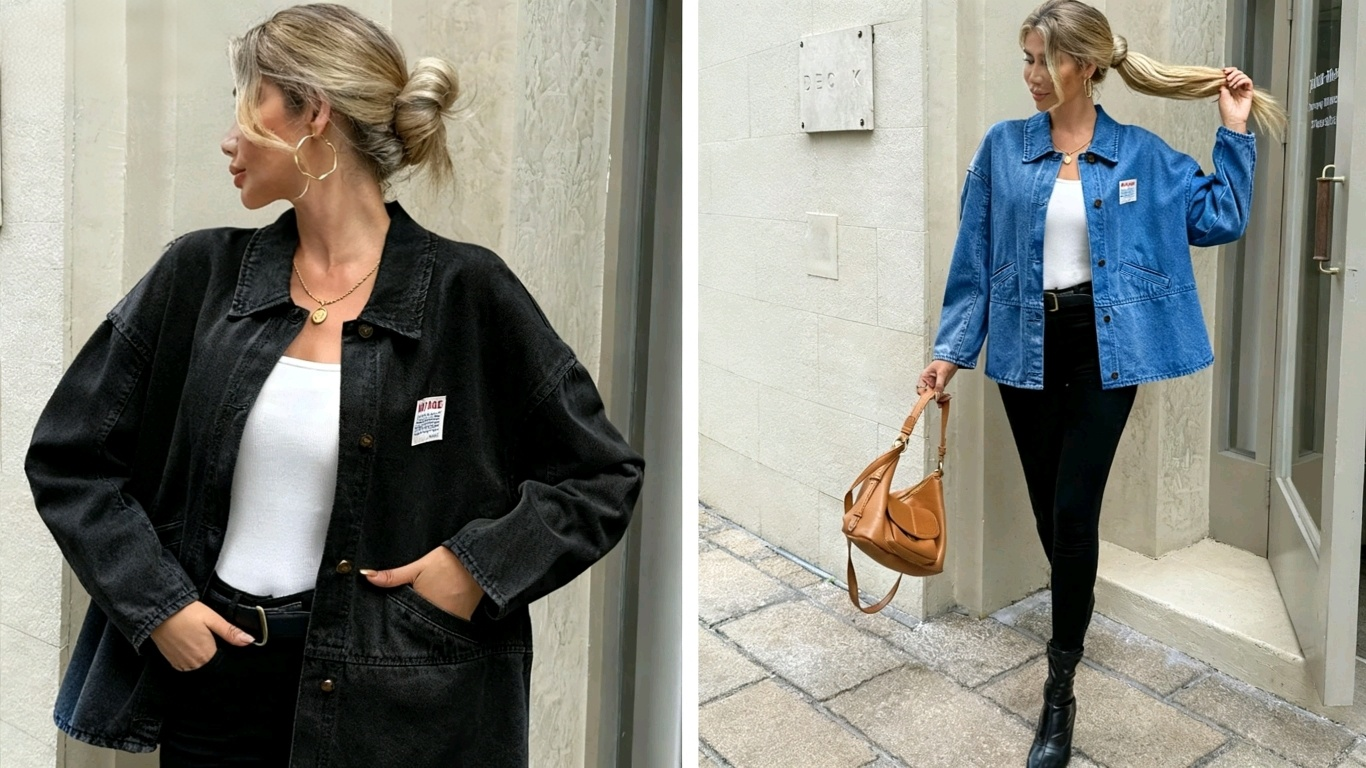Two women wearing cicybell denim jackets on the street