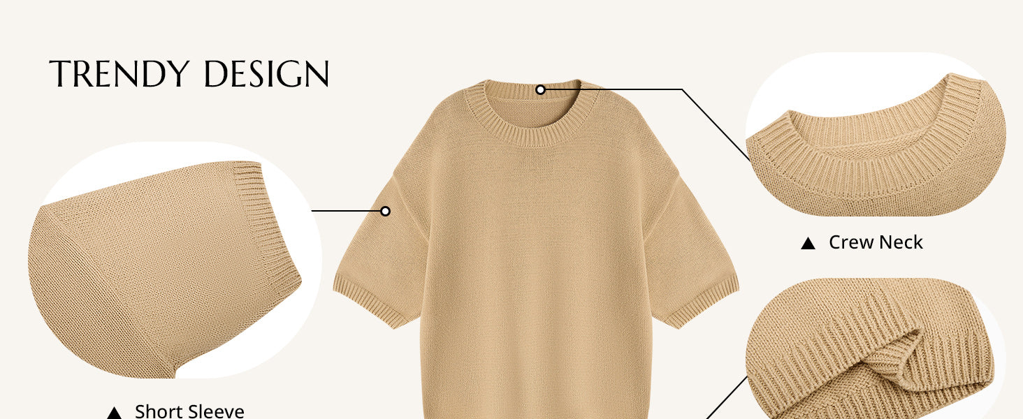 Womens Khaki Half Sleeve Sweaters | CicyBell