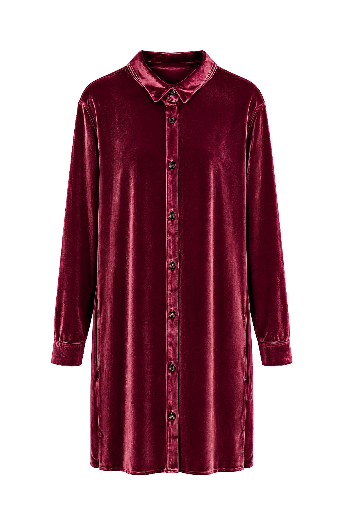 Women Velvet Button Down Mini Dress | Cicy Bell