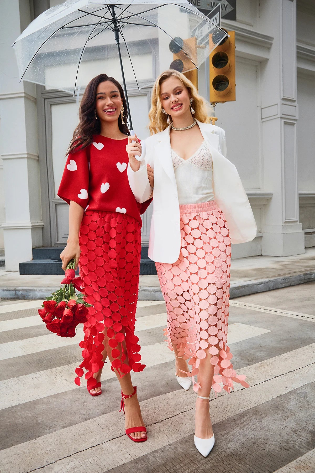 Cicy Bell Womens Light Pink Hollow Out Maxi Skirts