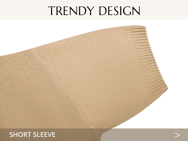 Womens Khaki Half Sleeve Sweaters | CicyBell