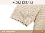 Cicy Bell Apricot Ruffle Peter Pan Collar Cardigan Sweater