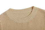 Womens Apricot Puff Short Sleeve Sweaters Tops | CicyBell