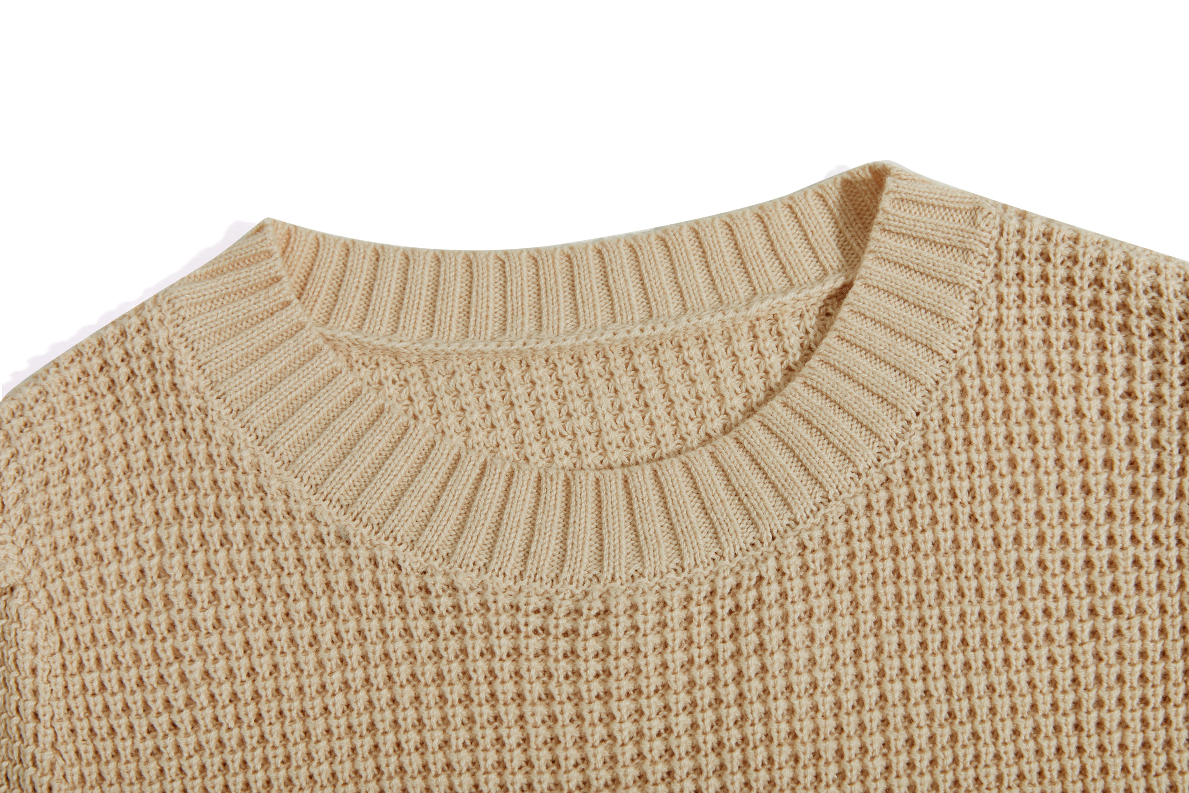 Womens Apricot Puff Short Sleeve Sweaters Tops | CicyBell