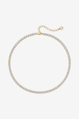 Womens Gold Cubic Zirconia Tennis Necklace | CicyBell