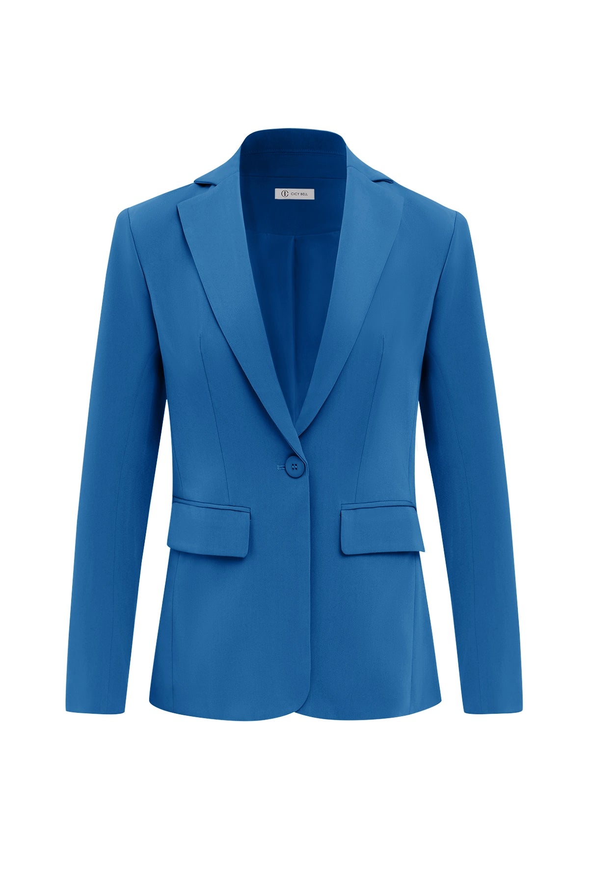 Cicy Bell Womens Royal Blue Casual Work Blazers