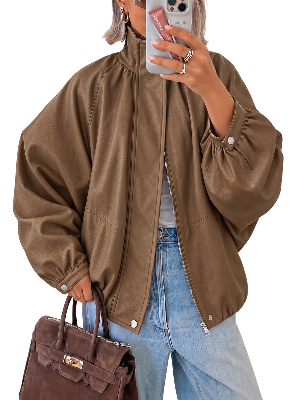 Womens Faux Leather Jackets|Cicy Bell