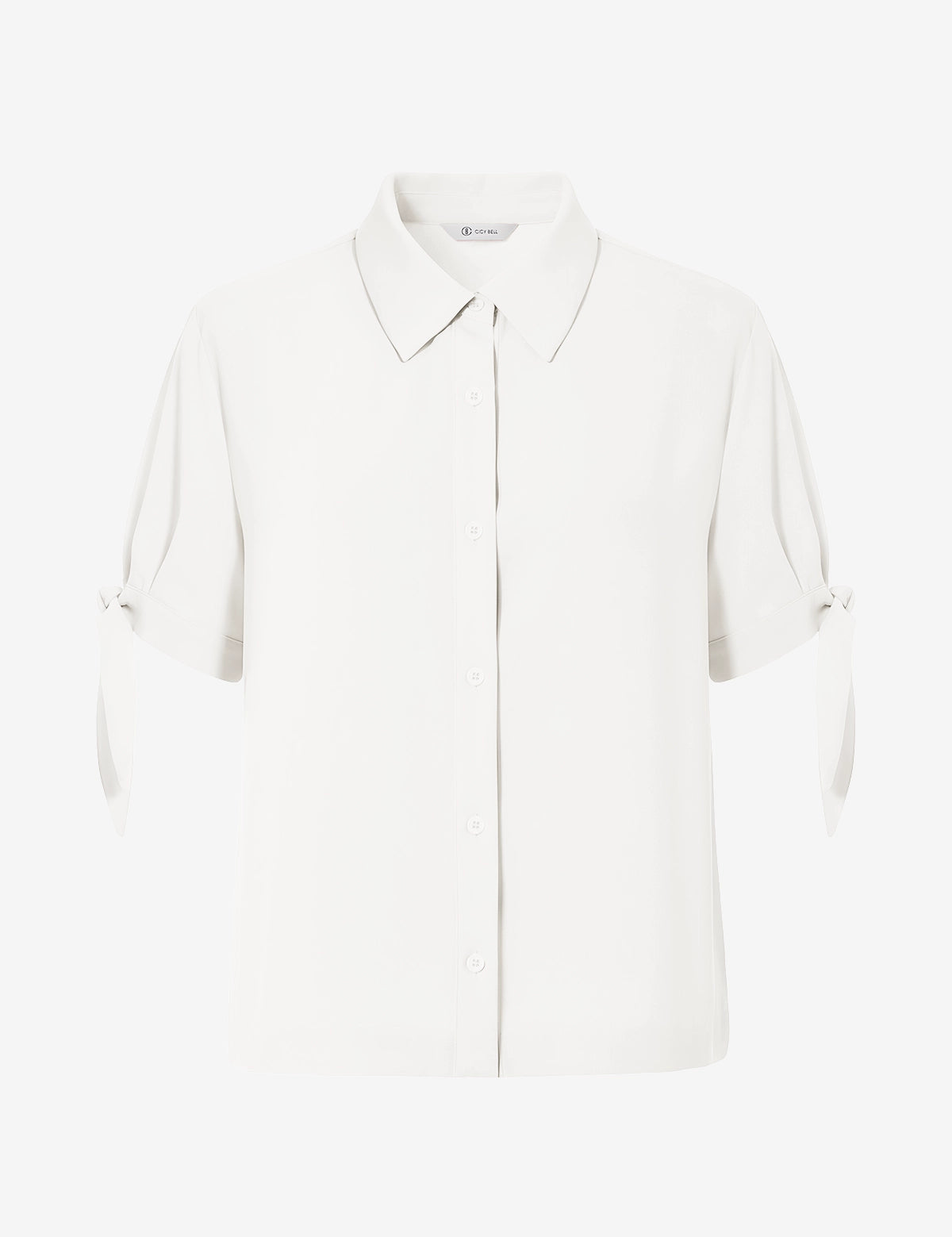 Womens White Short Sleeve Button Down Shirts 2