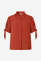 Womens Caramel  Short Sleeve Button Down Shirts 2