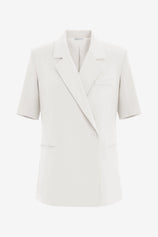 Womens White Summer Oversized Blazer 2