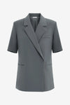 Womens Dark Grey Summer Oversized Blazer 2