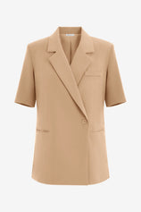 Womens Dark Khaki Summer Oversized Blazer 2