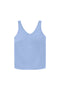 Womens Blue V Neck Satin Tank Tops 3