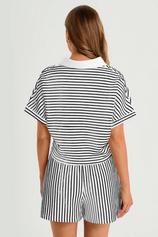 Womens White Striped 2 Piece Sets 3