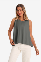 Womens Dark Grey Summer Sleeveless Tank Tops