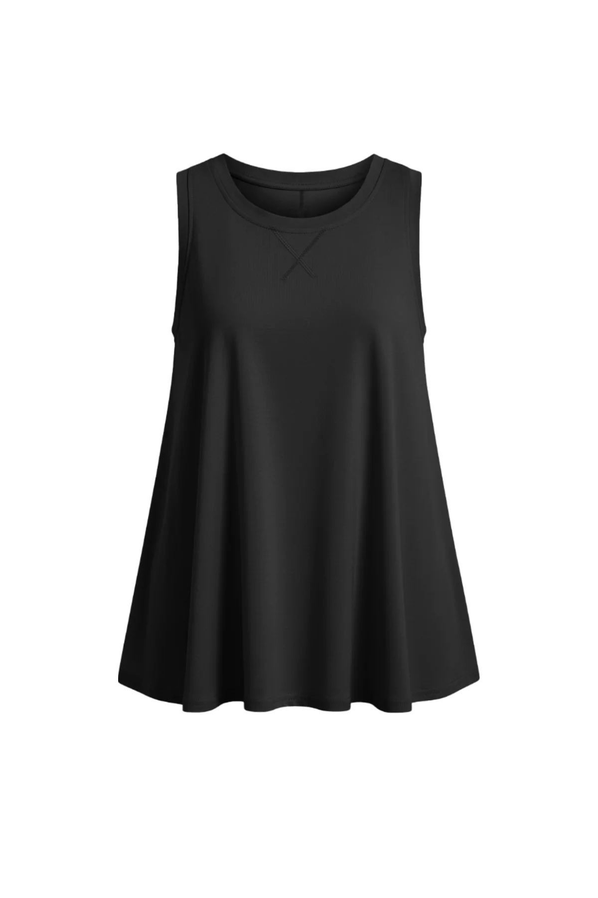 Womens  Black Summer Sleeveless Tank Tops | CicyBell