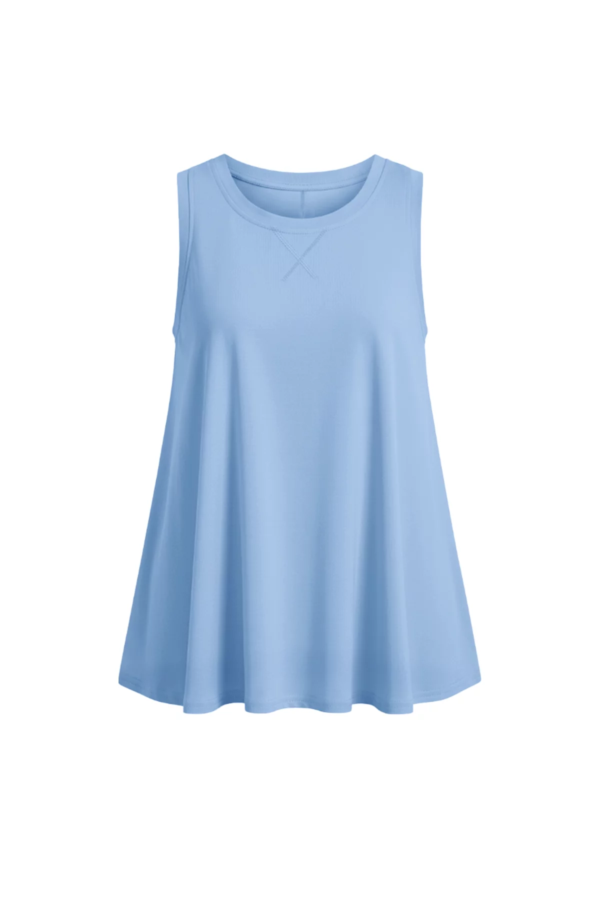 Womens Sky Blue Summer Sleeveless Tank Tops | CicyBell