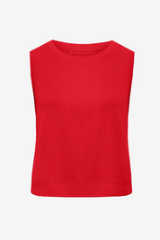 Womens Red Casual Cropped Tank Tops | CicyBell
