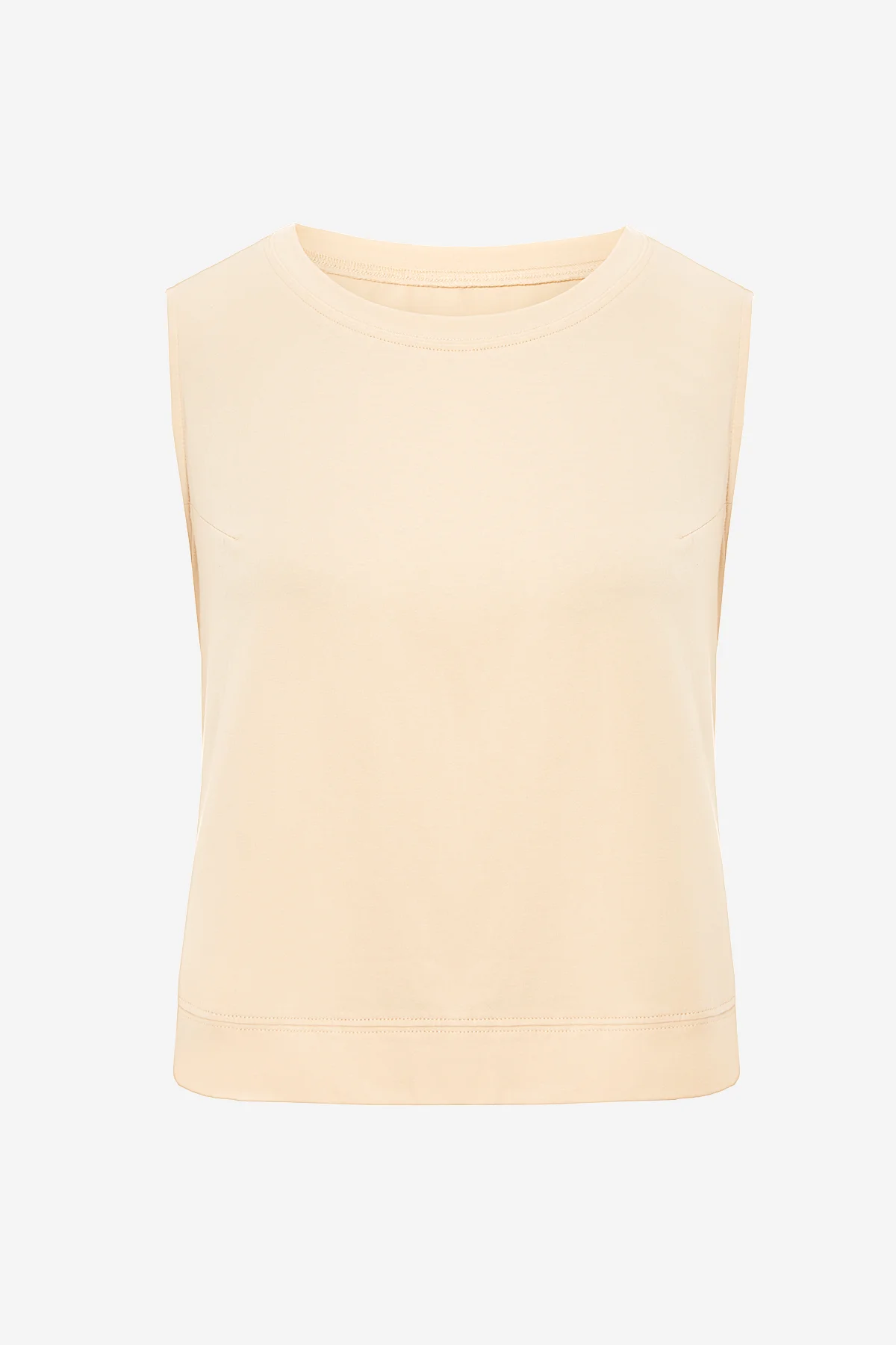 Womens Apricot Casual Cropped Tank Tops | CicyBell