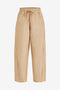 Womens Khaki Wide Leg Striped Pants 2