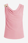 Womens Pink Summer Crew Neck Tank Tops 2