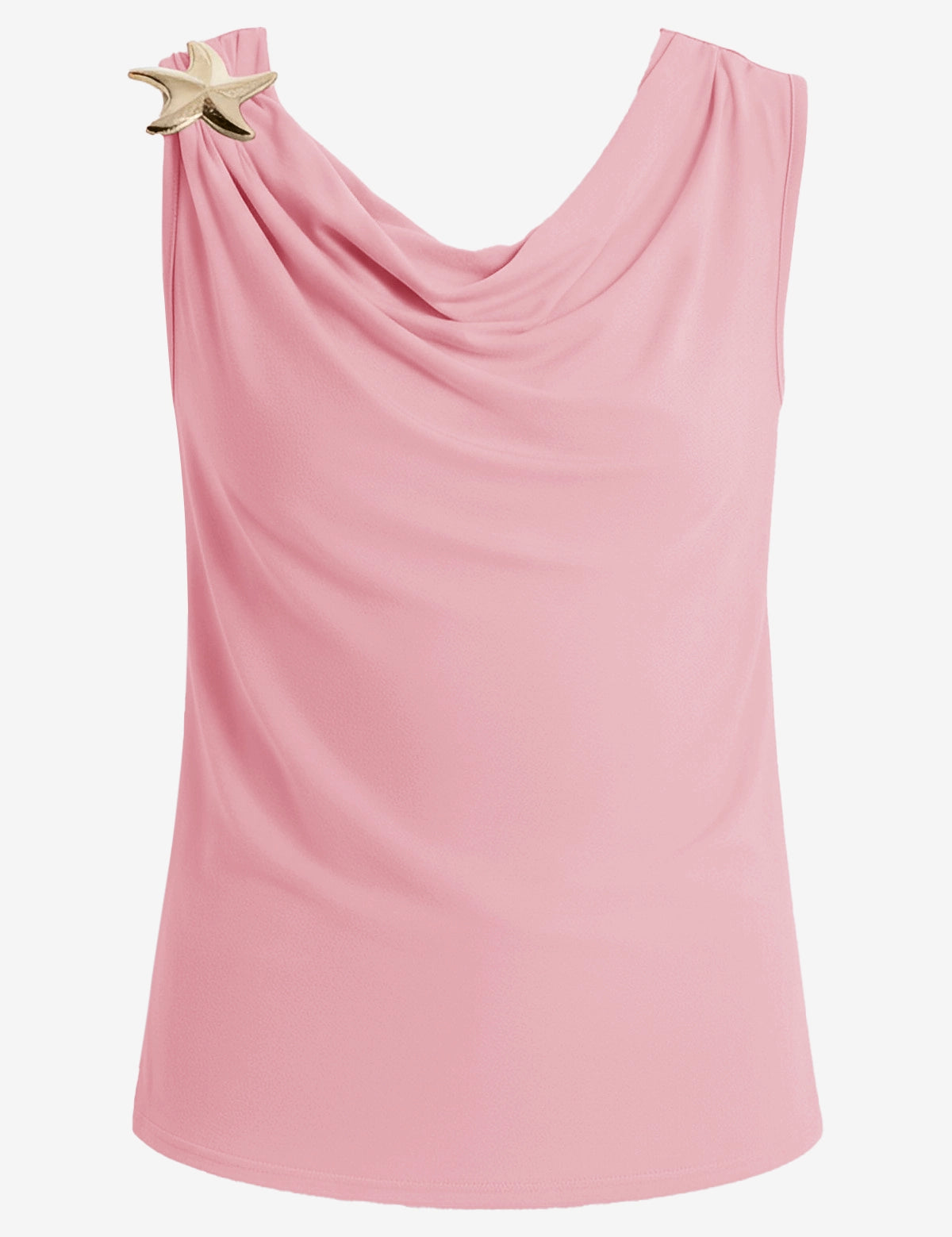 Womens Pink Summer Crew Neck Tank Tops 2