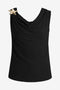 Womens Black Summer Crew Neck Tank Tops 2