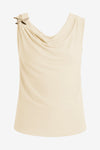 Womens Beige Summer Crew Neck Tank Tops 2