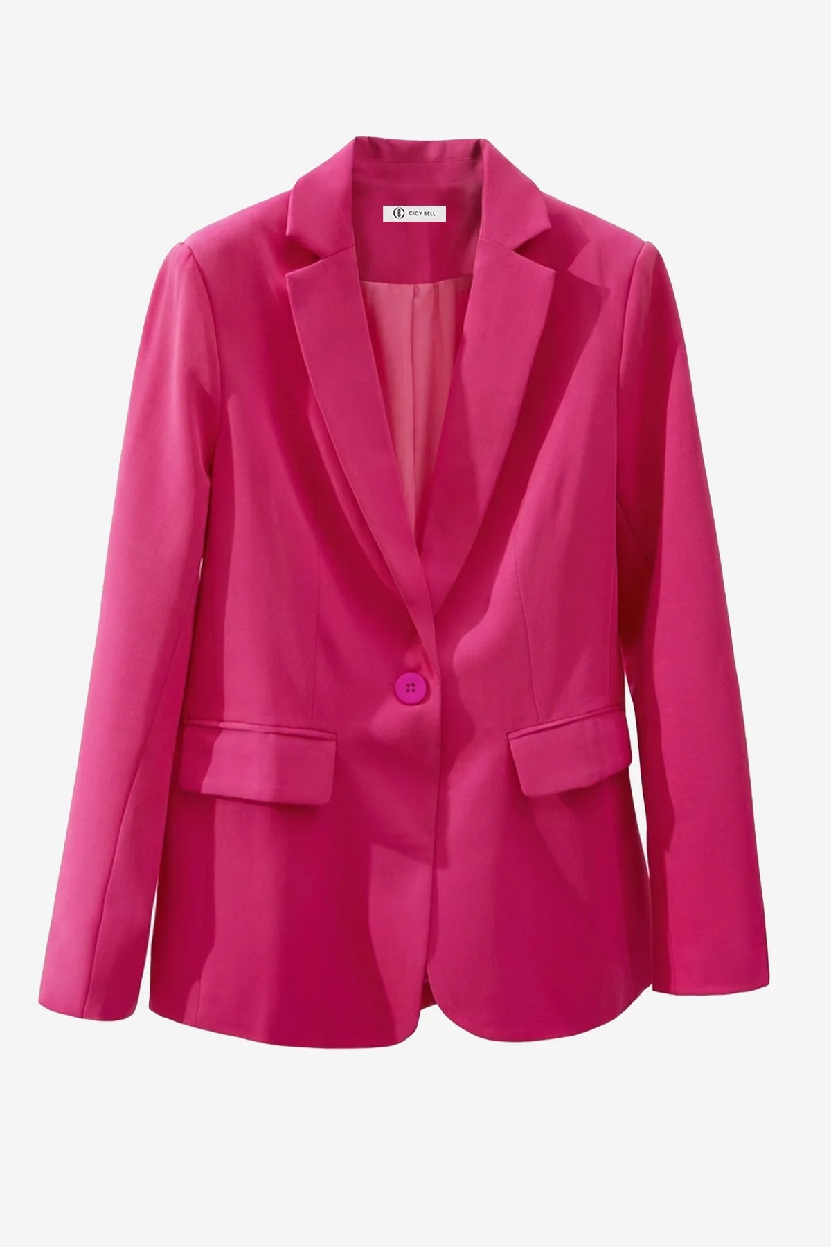 Cicy Bell Womens Rose Red Casual Work Blazers