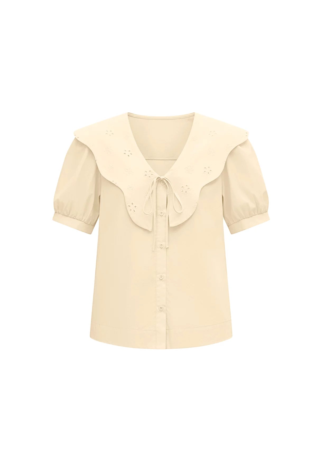 Womens Apricot Collar Button Down Shirts | CicyBell