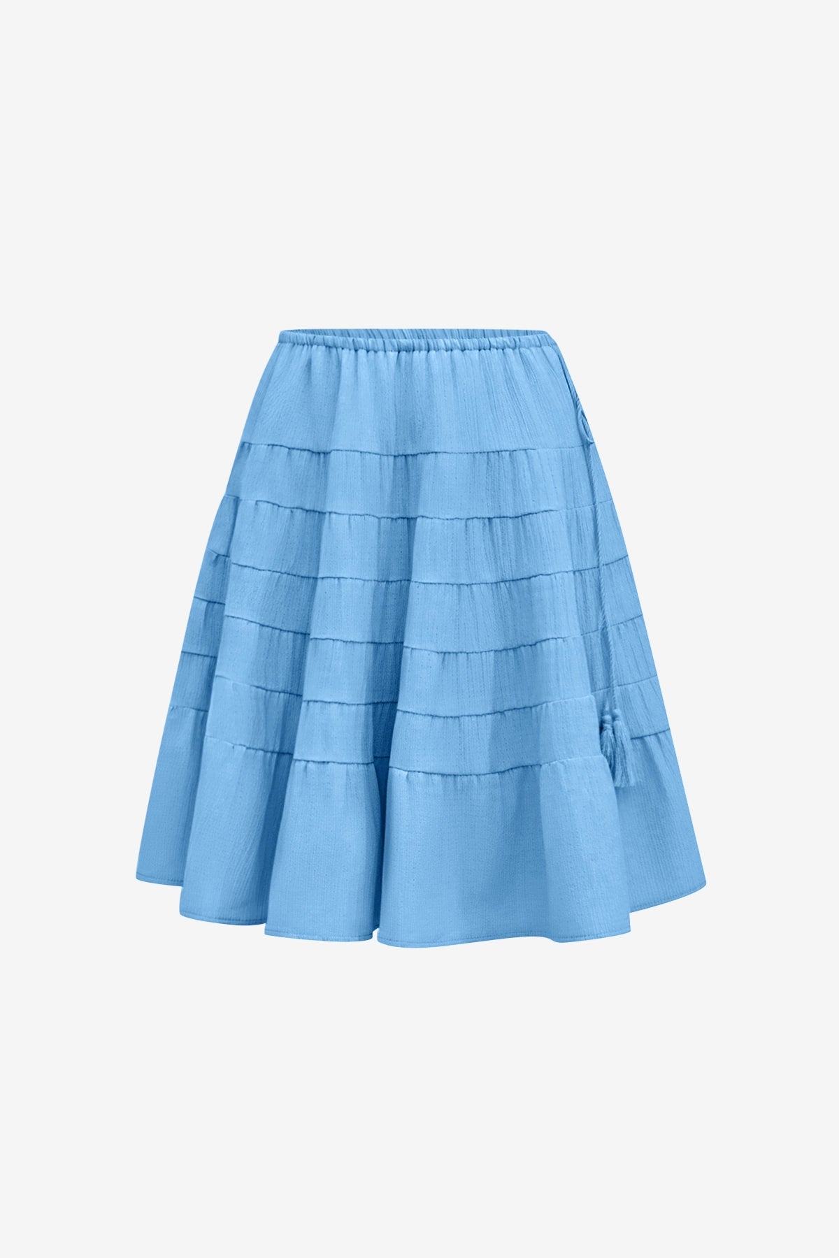 Womens Blue Summer Pleated Skirts 2
