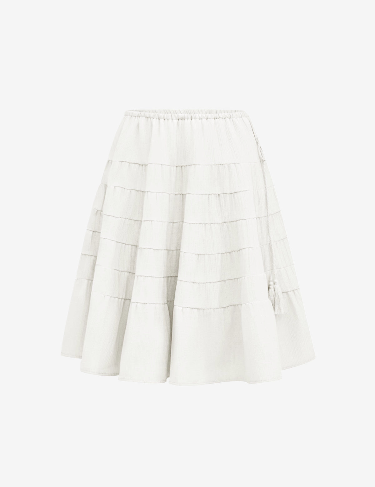 Womens White Summer Pleated Skirts 2