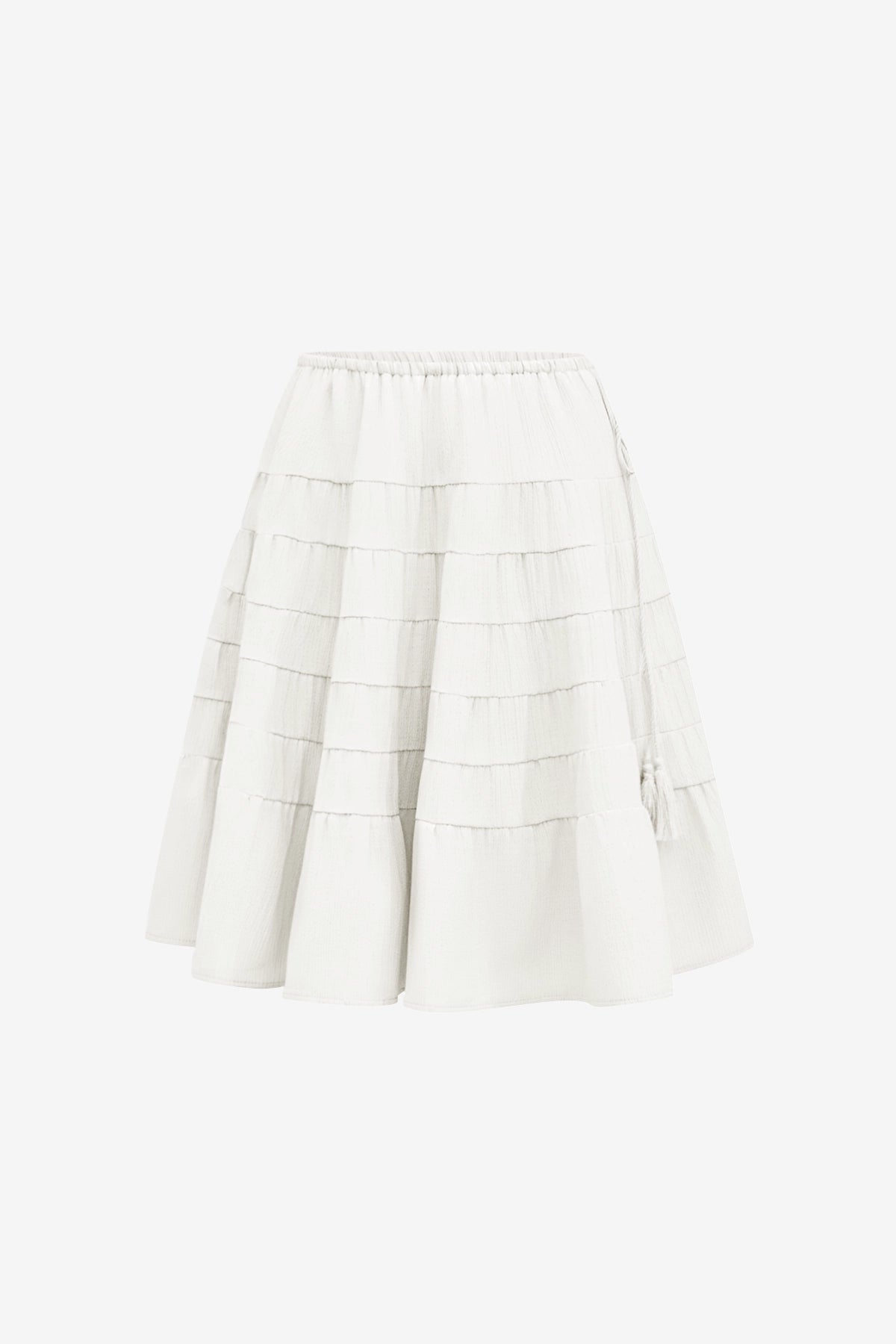 Womens White Summer Pleated Skirts 2