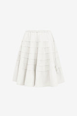 Womens White Summer Pleated Skirts 2
