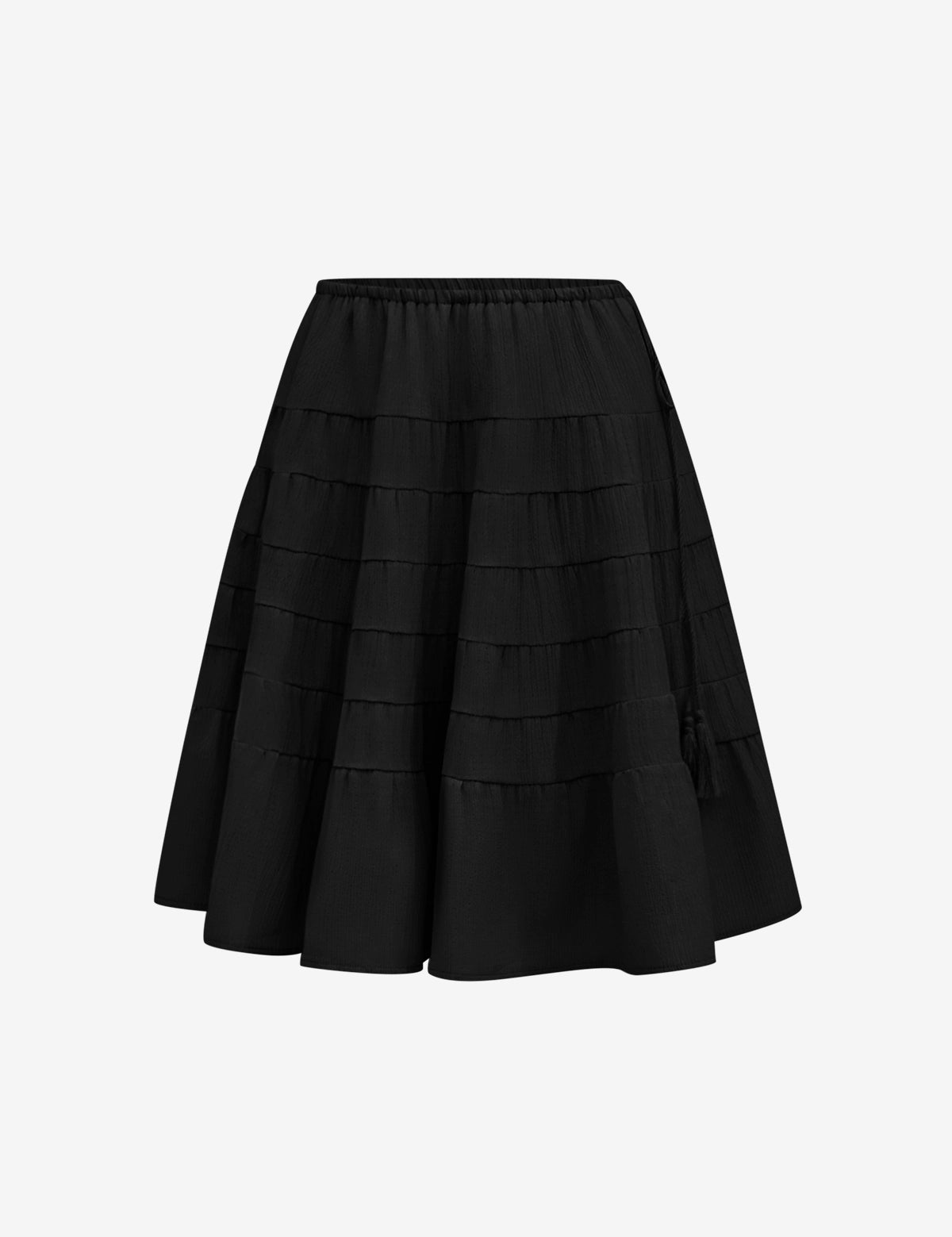 Womens  Black Summer Pleated Skirts 2