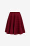 Womens Burgundy Summer Pleated Skirts 2