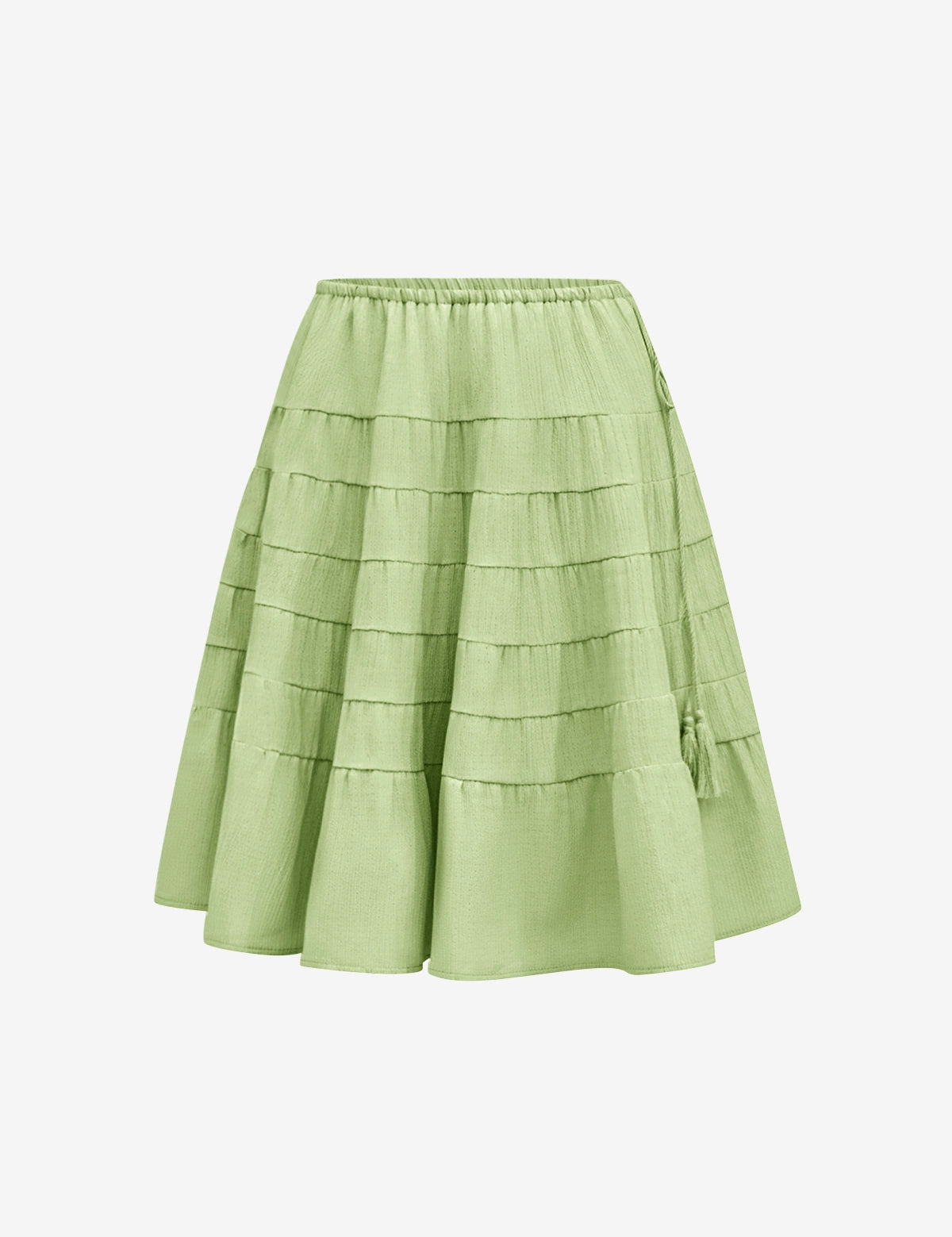 Womens Mint color Summer Pleated Skirts 2
