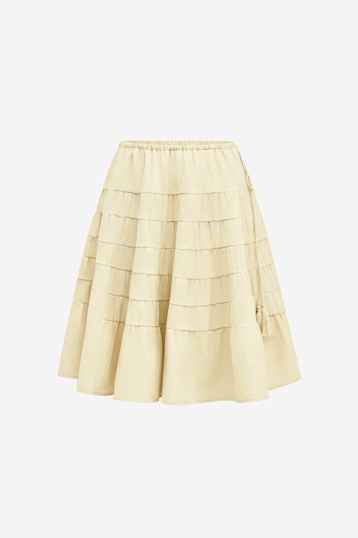 Womens Apricot Summer Pleated Skirts 2