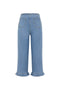 Womens Blue High Waisted Cropped Jeans 2