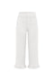 Womens White High Waisted Cropped Jeans 2