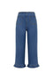 Womens Dark Blue High Waisted Cropped Jeans 2